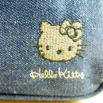 Hello Kitty 凯蒂猫~化妆包/K笔袋-蓝色化妆包-牛仔头