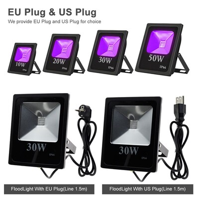 UV LED Floodlight 10W 30W 50WA 100W High Power Ultraviolet F