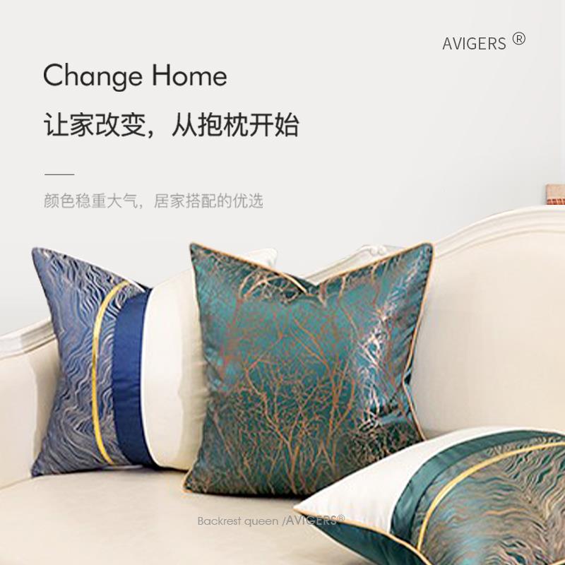 靠垫沙发小号抱枕客厅轻奢样板房靠枕套60x60腰枕靠背不含芯靠枕