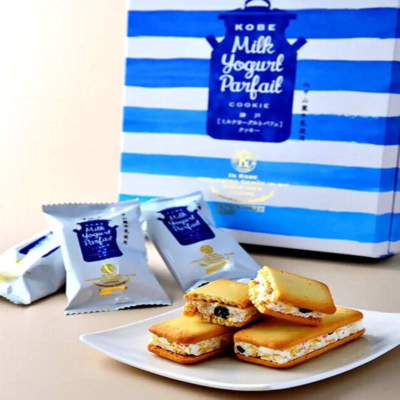 日本寿香寿庵神户牛奶酸奶冻糕巧克力夹心饼干点心礼盒进口零食