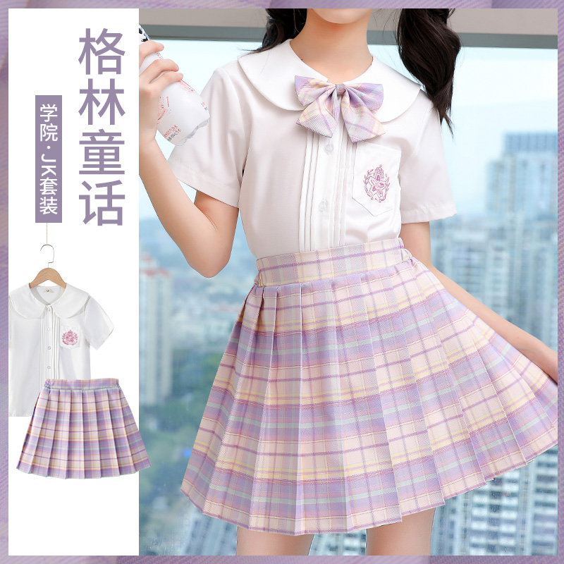 jk套装女童夏季学院风制