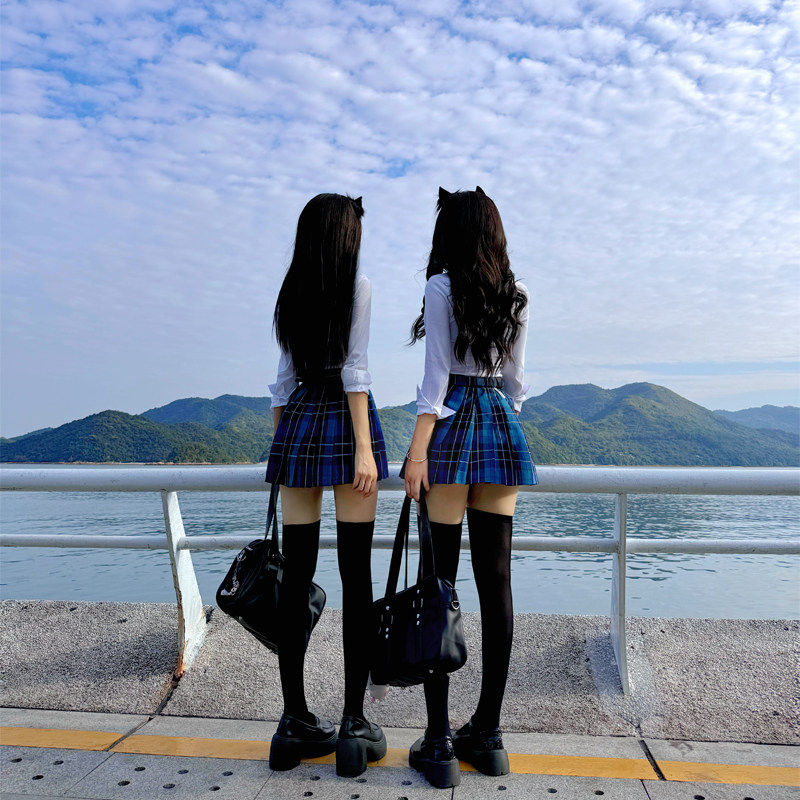 澜淑JK制服成品布格裙日