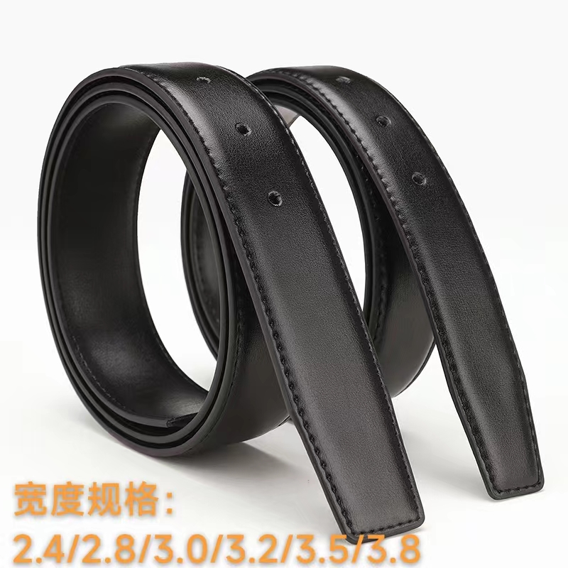 无扣3.0皮带真皮不带头针扣打孔光面皮耐磨无头不要头3.2裤腰带条