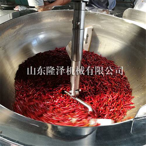 乐陵多爪炒火锅底料锅设备价格 大型炒料机 龙虾酱料预制菜炒锅