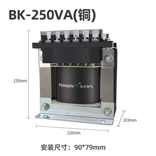 110 250VA锯床W控制变压器380变220 6V铜 TENGEN天正