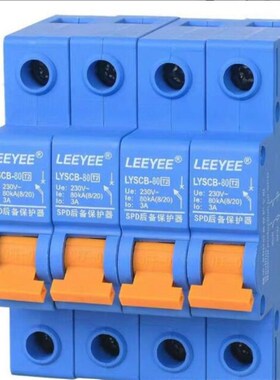 雷太电涌悦浪涌保护器LY1-B80/4P20KA40KA60KA避雷一级防雷器50KA
