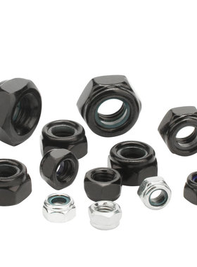 黑色防松螺母 304不锈钢自锁螺帽尼龙锁紧防滑螺丝母NM2M2.5M3M4M