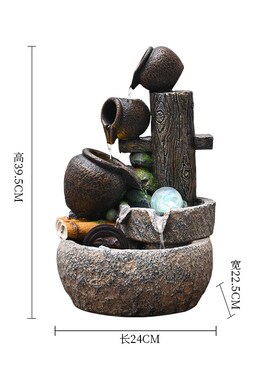 假山流水摆件循环水客厅阳台招财喷泉风水轮庭院水景布置鱼池装饰