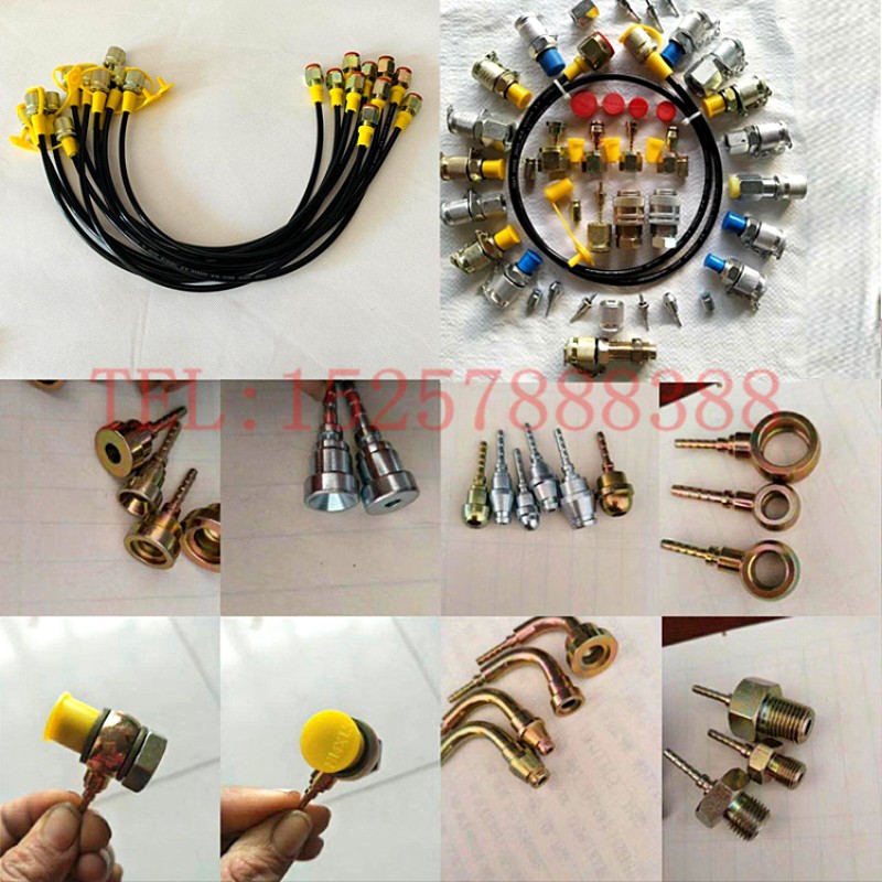 高压测压软管总成63MPA压力v表测试液压油管接头DN2/3*6测压管接