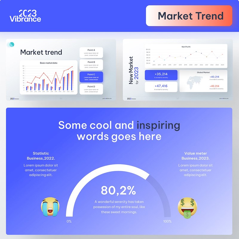 动态商务商级感逻辑分析图kpi统计雷达图表企业年终总结PPT模板
