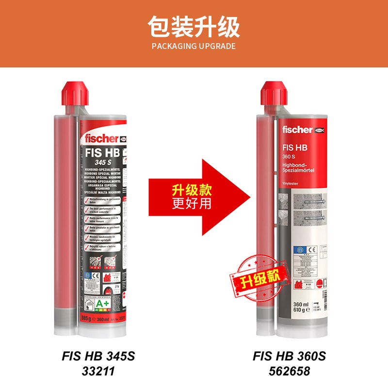 慧鱼倒锥形d化学锚栓定型螺栓FHB M12热浸锌8.8开裂锚固胶345S
