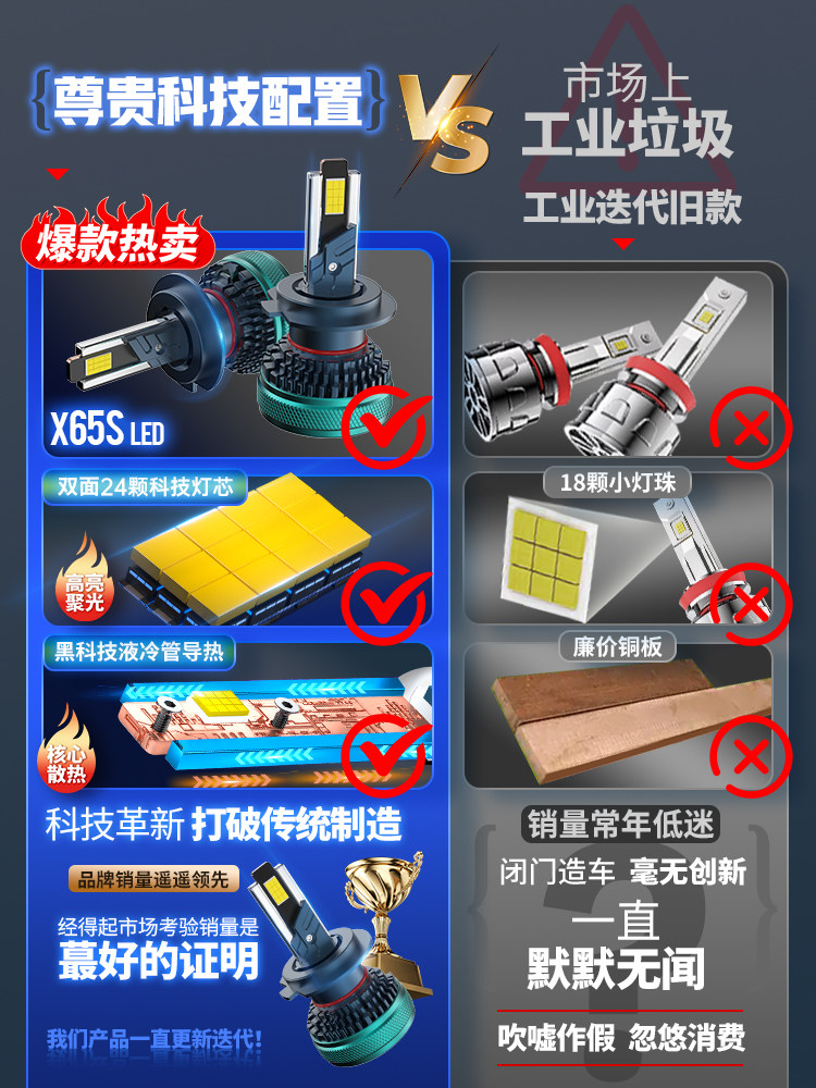 Подходит для специальных светодиодных фар Beijing Hyundai Ruiyi, ближнего света, дальнего света, модифицированной лазерной линзы, лампы переднего фонаря Изображение 1