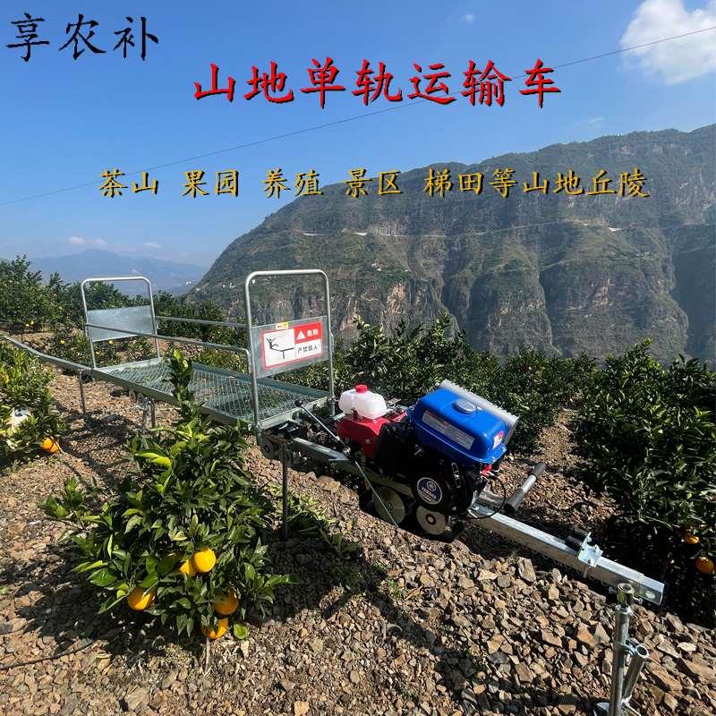 单轨运输车山地果园轨道运输机爬山搬运适用茶山果园农用工程运输