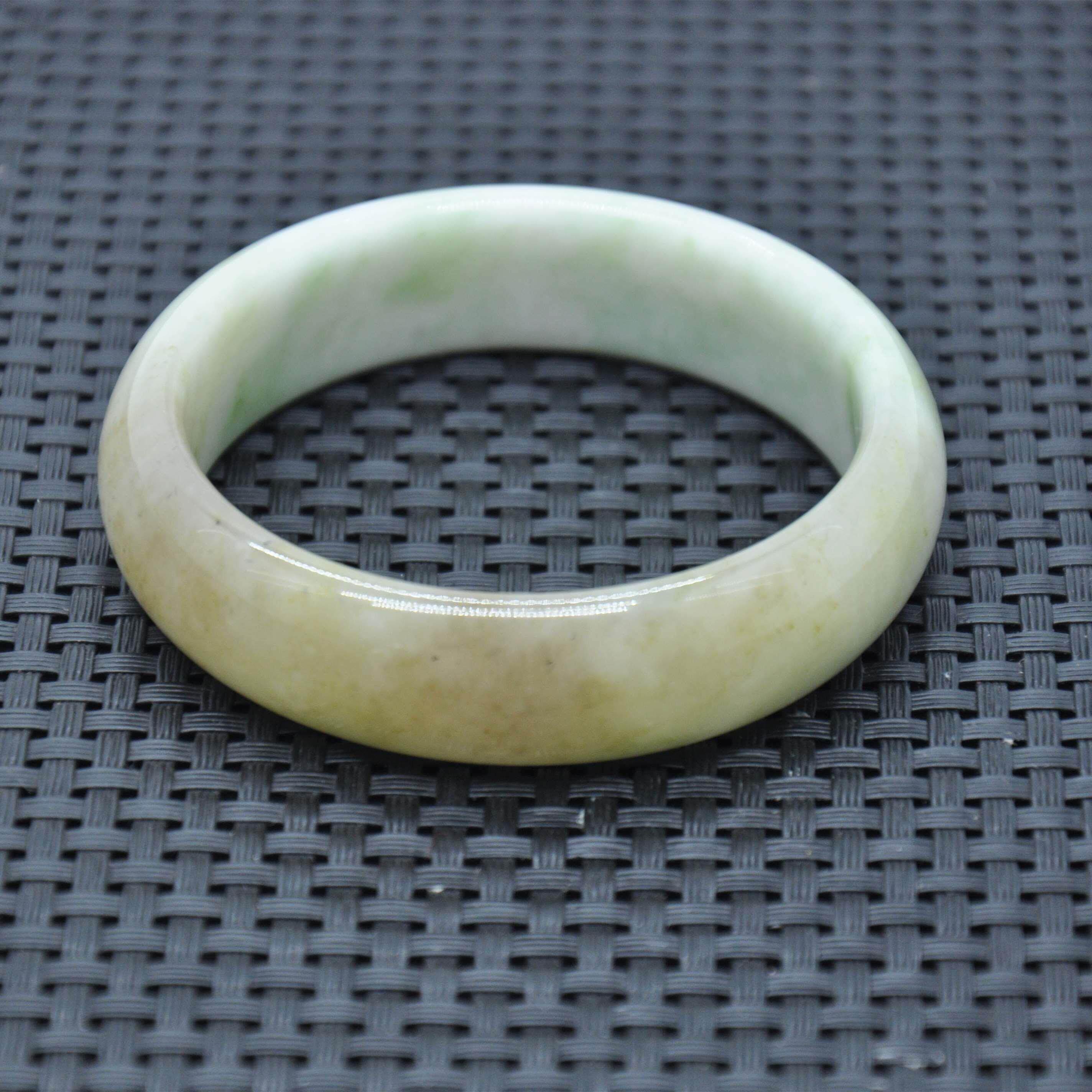 独山玉中国四大名玉60扁条天然独玉手镯独山玉镯子手环首饰