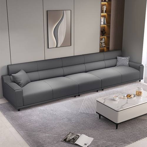 客厅沙发简约轻奢高档直排贵妃一体大小户型家用科技布猫抓皮沙发