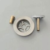 浴缸下水配件底盘固定件旋转下水塞不锈钢底座螺母封水盖密封铜芯