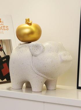 爆款诸事大吉摆件客厅电视柜酒柜装饰品办公室生肖猪摆设乔迁开业