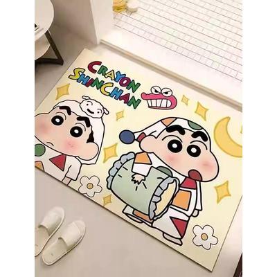 蜡笔Shin-Chan地毯客厅卧室风格卡通地板垫加厚防滑短天鹅绒有趣