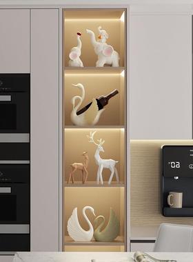 一家三口大象摆件高级感亲子象客厅电视酒柜新房子乔迁礼物装饰品