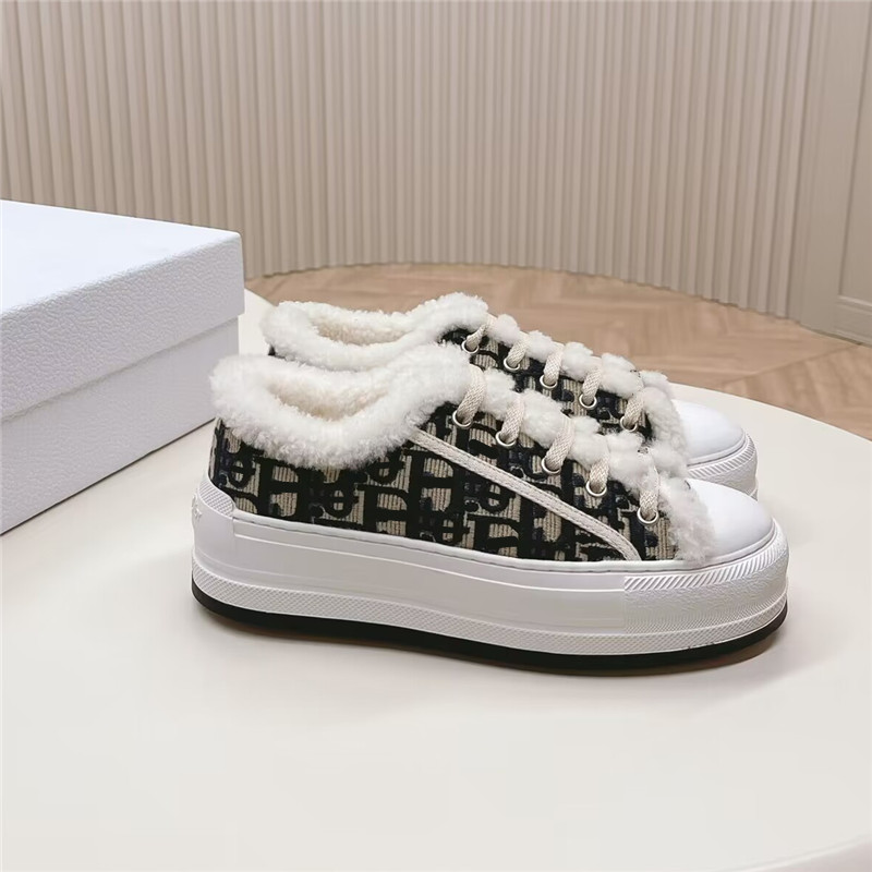 thumbnail for 2023 New Korean Women's Shoes Thick-soled Heightened Canvas Shoes Real Wool Embroidery Flats Classic Versatile Flats