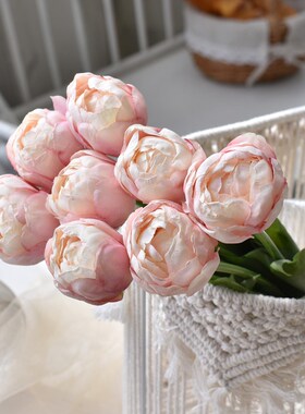 极速郁金香假花h仿真花摆设房间卧室客厅装饰餐桌摆件加花瓶干花