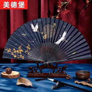 极速纯色摺扇男铁不锈钢扇炫酷练功扇身扇子骨扇古风X霸气摺扇金