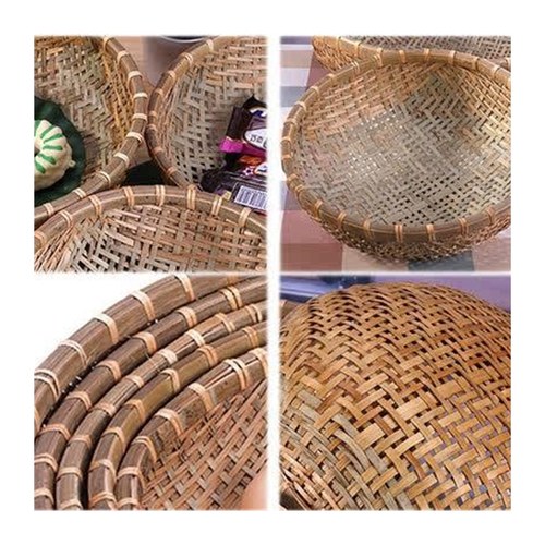 极速框漏筛c沥水小号竹子放馒头迷你竹簸箕竹筐艺术瓜果盘轻便舞