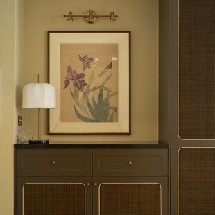 极速甜米好好住同款 美式花卉背景墙装饰画 N日式艺术客厅家居软