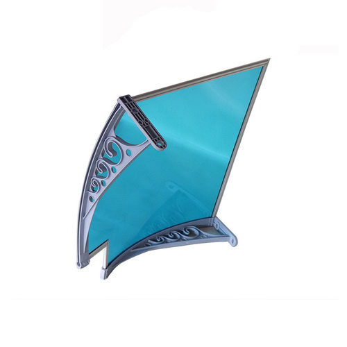 极速厂促铝合金转角雨棚户外防y雨阳台窗户家用雨搭透明屋檐挡板