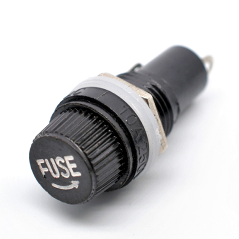 极速【和彬】黑色FUSE 5X20mmB 玻璃保险管座 保险丝座 熔断器(10
