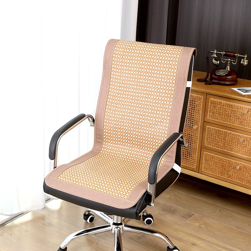 极速电脑椅竹垫凉l席垫子老板椅坐垫靠垫一体夏季办公室座椅子垫