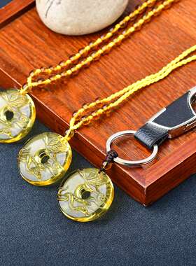 极速祥安灵阁g属蛇人2023兔年火蛇高天黄水晶紫水晶吊坠男女款蛇