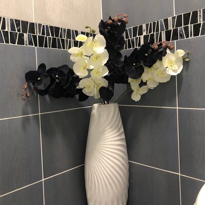 极速1pac Artificial Silk White Butterfly Orchid Flowers Moth