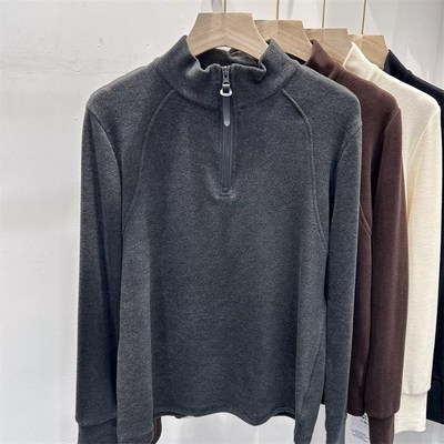 大码德绒加绒加厚内搭打底衫女胖mm秋冬半高领显瘦遮Y肚子洋气上