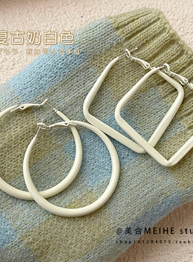 极速.European geometry Trapezoid Retro fashiPon earring lady