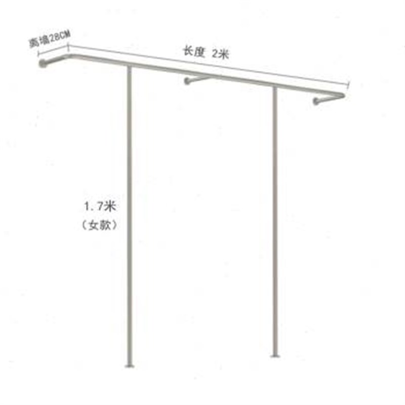 极速厂促服装店上墙展示架t陈列货架不锈钢拉丝加厚正挂侧挂架落