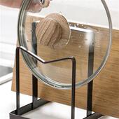 极速铁艺锅盖架菜板架坐式 粘板置物架家用厨房台S面放锅盖砧板架