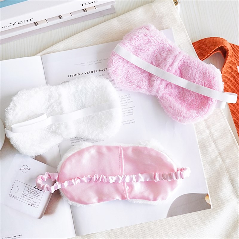 极速可爱毛绒眼罩女学生卡通玉桂小狗睡觉睡M眠专用遮光冰敷热敷