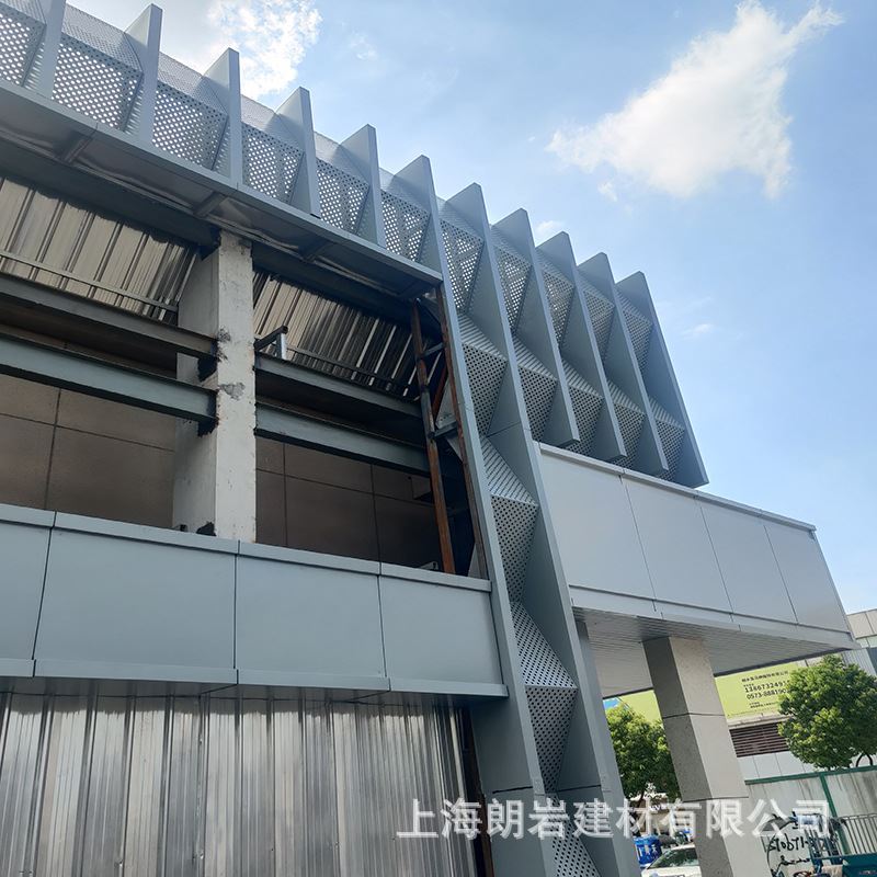 极速厂促冲孔铝板户外门头幕墙山水画冲孔板N制作冲孔雕花铝单板