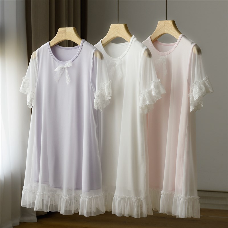 极速天竺竹纤维 儿童软p糯家居服 女童公主睡裙 中大童睡衣夏款