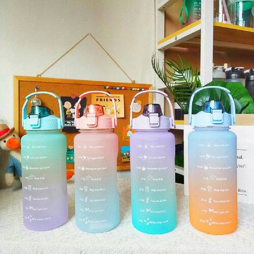 极速1L 2L Water Bottle Straw Cup Large CapTacity Free