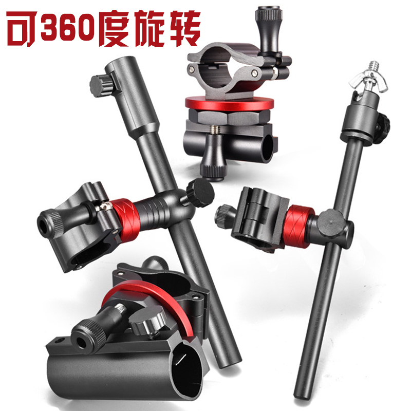 极速钓椅配件 i360旋转通用炮台架鱼护架灯架饵料盆 四件套 钓