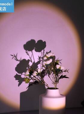 极速Rainbow sunset room wawll projection atmosphere lamp col