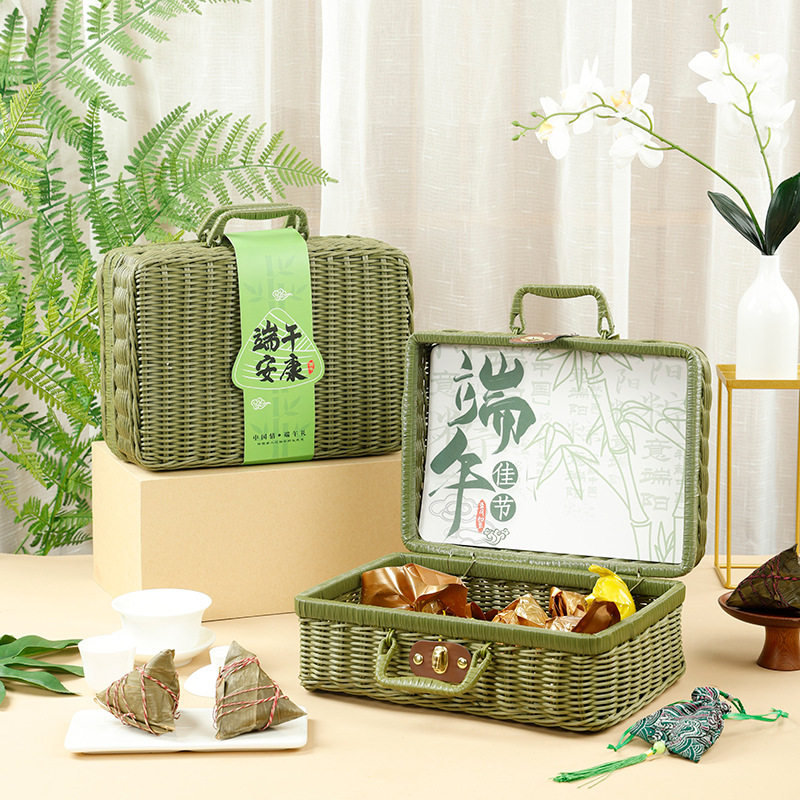极速藤风复古编粽l子礼盒手提伴手礼盒结婚竹编端午礼品盒空盒,包装,竹编织包装,淘宝优惠券,粉丝福利购,淘宝优惠卷