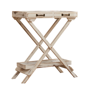 极速美式乡村复h古室内阳台实木花架置物架田园风落地式双层户外