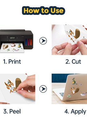 极速100Sheets A4 Transparent Printable VinMyl Sticker Paper