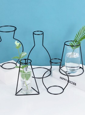极速European Stylen Flower Vases Retro Iron Line Rose Vase G
