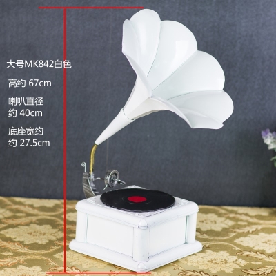 极速莎芮古e黑胶唱机摆件复古铁艺留声机模型道具吧家居装饰品礼