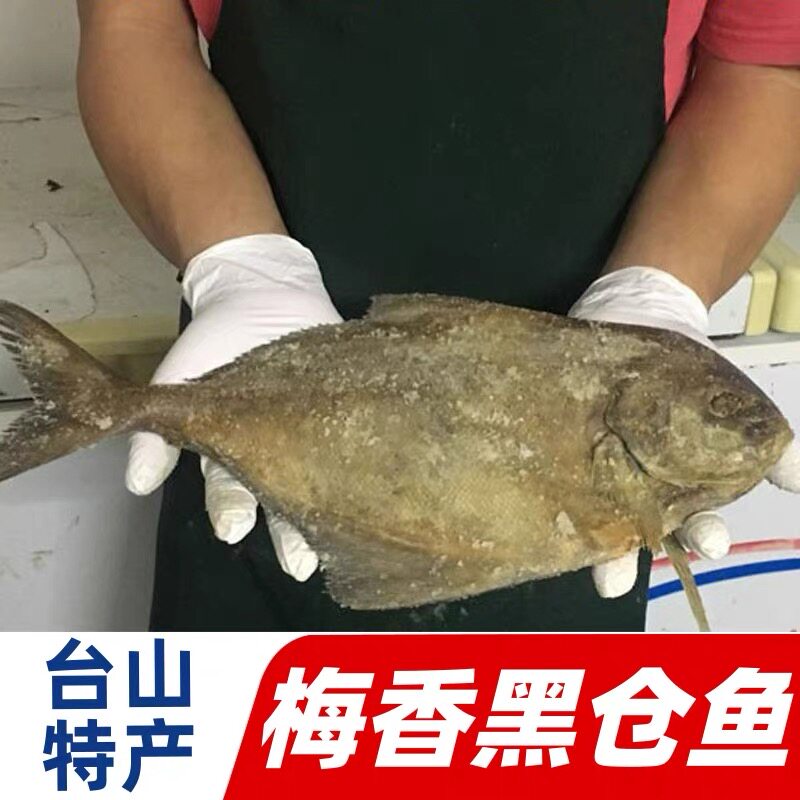 广东台山特产梅香咸鱼江门梅香仓鱼霉香黑仓乌鲳鱼茄子煲梅香味_虎窝淘