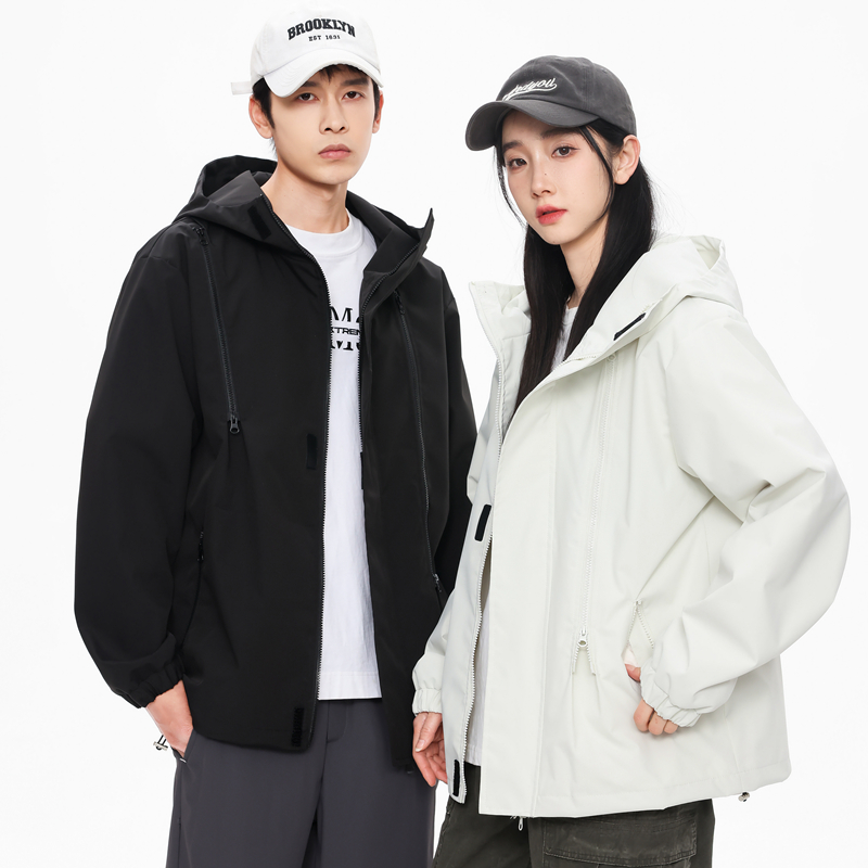 当潮马冲锋衣新款春秋季户外薄款防风防水登山服百搭外套JH-8008